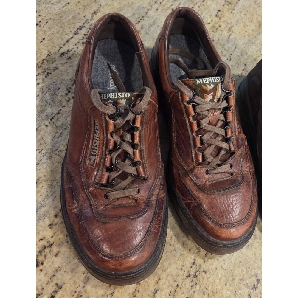 MEPHISTO Match Runoff Mens US 9 Brown Leather Sneaker Shoes
